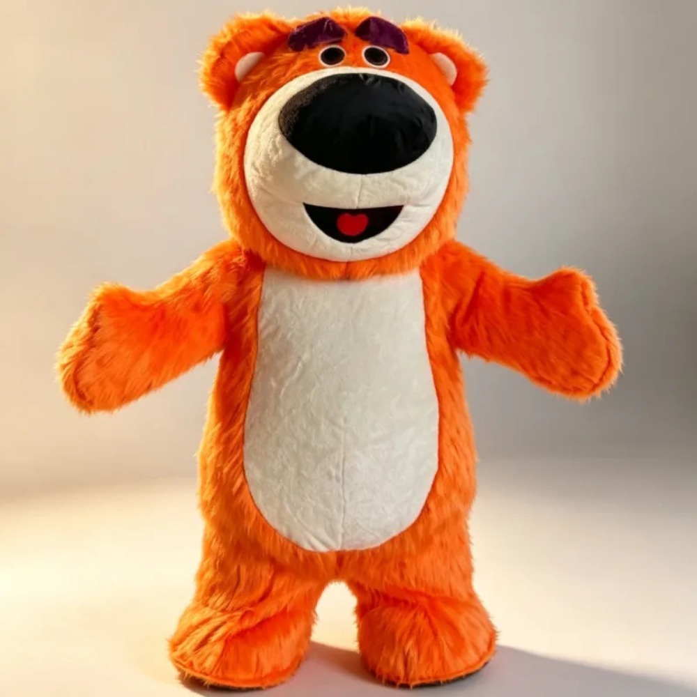 Inflatable Orange Bear Mascot  - Costumes review and price