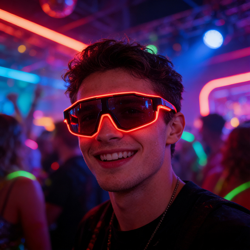 Cool Windproof LED Flashing Gl - Glow In The Dark Party Glasses review and price
