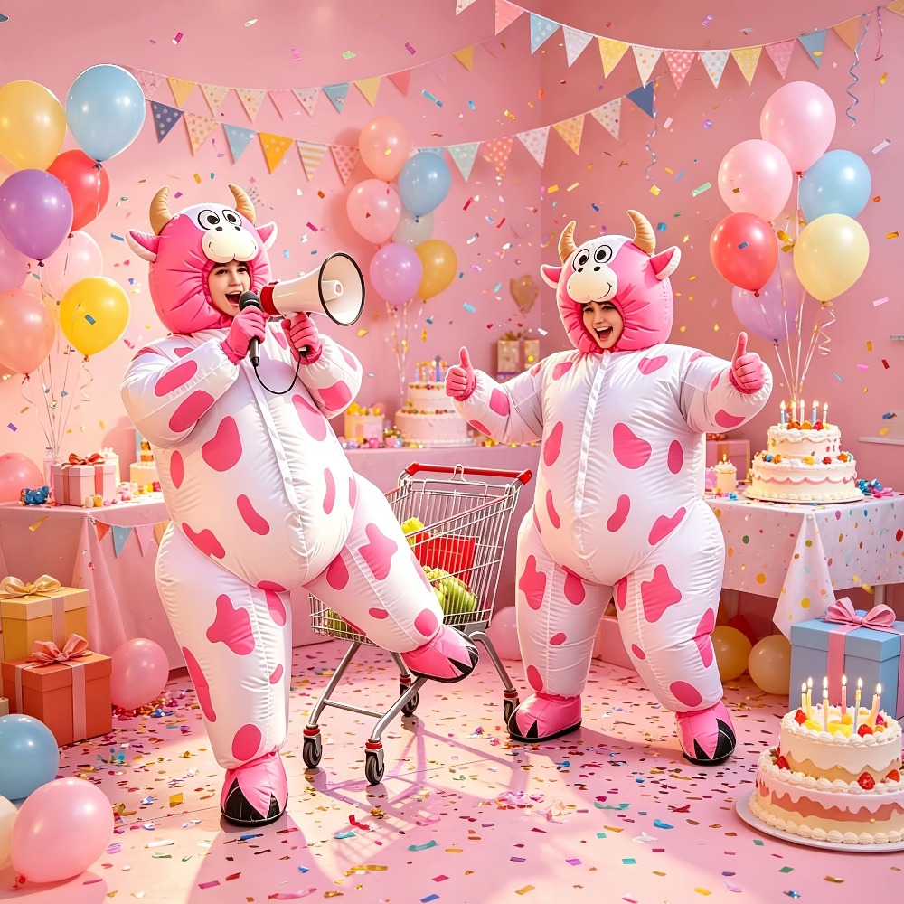 Funny Inflatable Pink Cow Cost - Costumes review and price