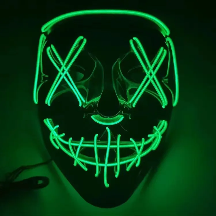 Adult Kids  Halloween Neon Led - Led Purge Mask Halloween review and price