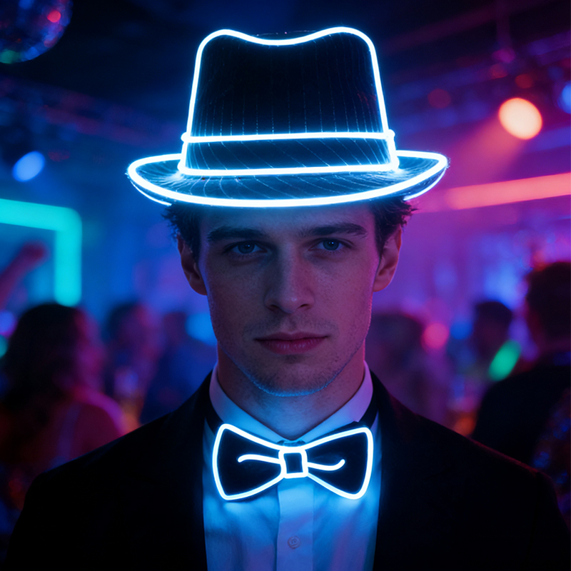 Men Gift Neon EL Wire Glowing  - Glow In The Dark Party Glasses review and price