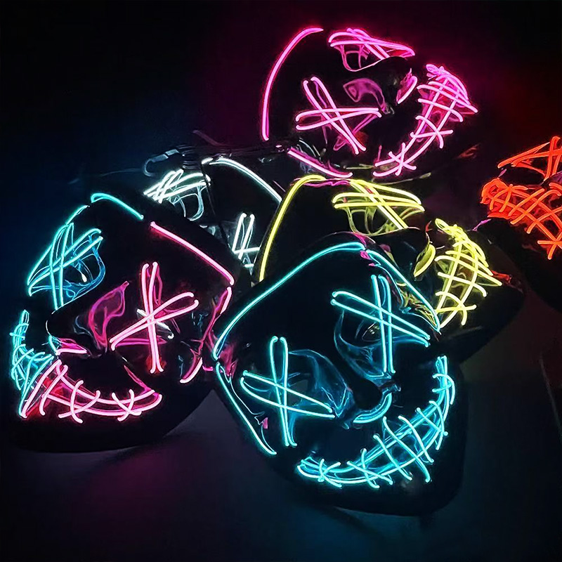 Scary Wireless Luminous LED Pu - Led Purge Mask Halloween review and price